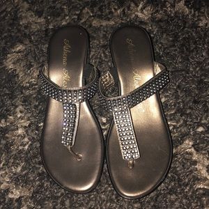 Size 7 Athena Alexander sparkly wedges